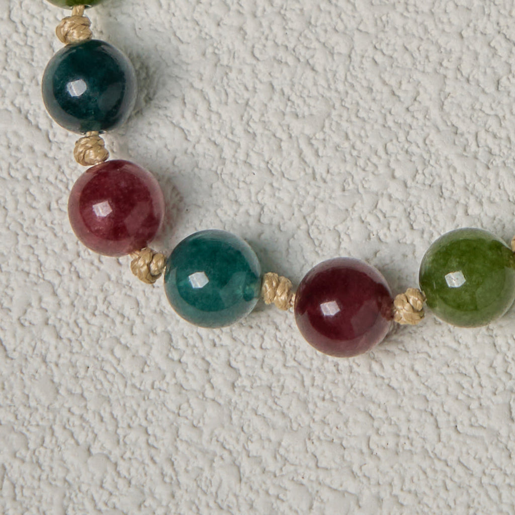 10mm Natural Tourmaline Agate Bracelets with Miraculous Medal
